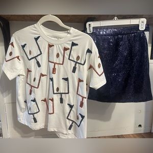 Queen of Sparkles orange/navy set * Auburn *